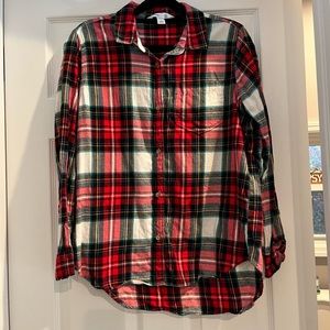 Old Navy Red Patterned Flannel